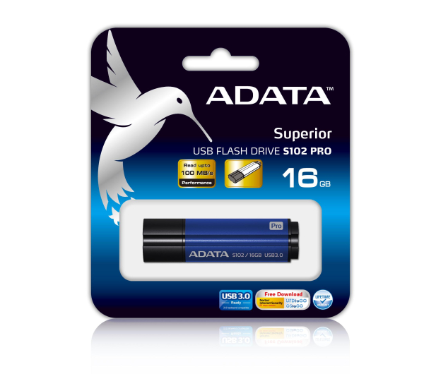 ADATA 16GB S102 Pro niebieski (USB 3.0) - 336166 - zdjęcie 2
